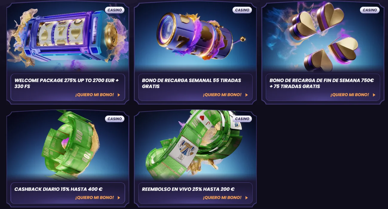 FunBet Casino promociones con bono de bienvenida, recargas, cashback y reembolso en vivo