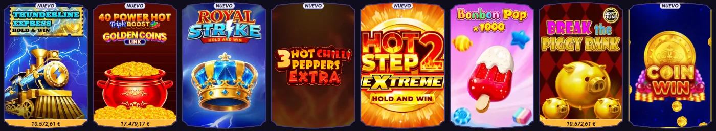 FunBet Casino selección de nuevos juegos de slots con premios y jackpots